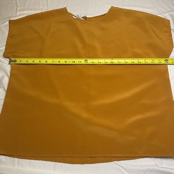 Christie & Jill Brown Cap SleeveBlouse 100% Polyester Size XL - Picture 3 of 6